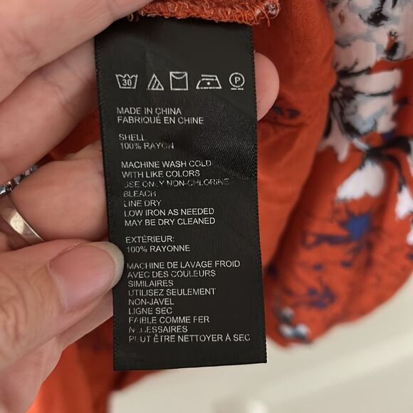 Urban outfitters Paulina orange floral jumpsuit medium - Picture 7 of 8